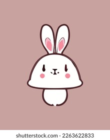 kawaii bunny in vector design