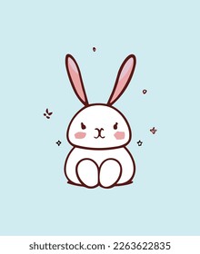 kawaii bunny in vector design