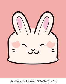 kawaii bunny in vector design
