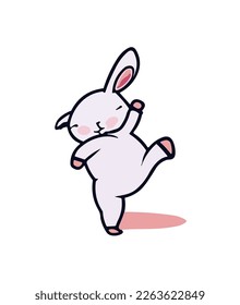 kawaii bunny in vector design