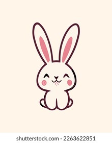 kawaii bunny in vector design