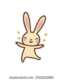 kawaii bunny in vector design