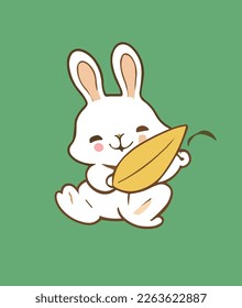 kawaii bunny in vector design