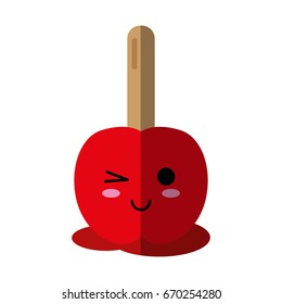 kawaii candy apple icon image kawaii candy icon image 
