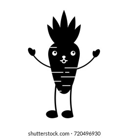 kawaii carrot vegetable funny food cartoon