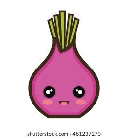 kawaii cartoon beetroot