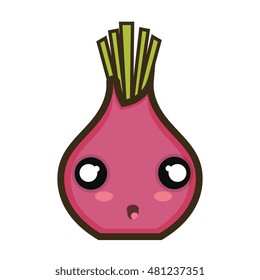 kawaii cartoon beetroot