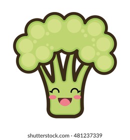 kawaii cartoon broccoli