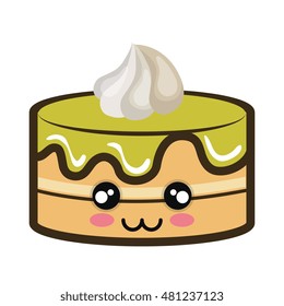 kawaii cartoon cake dessert