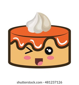 kawaii cartoon cake dessert