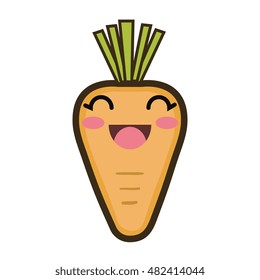 kawaii cartoon carrot