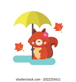 kawaii cartoon of a chipmunk