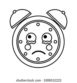 kawaii cartoon clock alarm character
