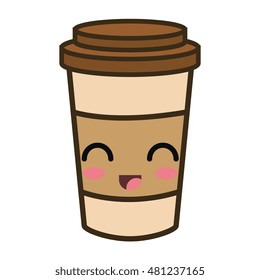 kawaii cartoon coffee portable cup 