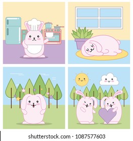 kawaii cartoon concept