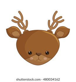 kawaii cartoon deer