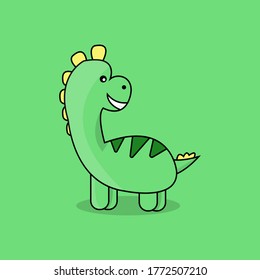 kawaii cartoon dinosaur vektor design