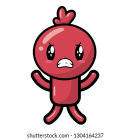 kawaii cartoon doll character