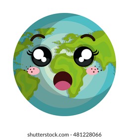 kawaii cartoon face