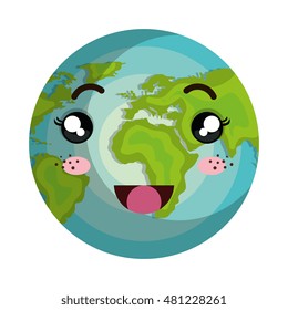 kawaii cartoon face