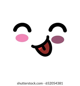 kawaii cartoon face