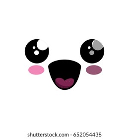 kawaii cartoon face