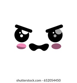 kawaii cartoon face