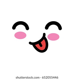kawaii cartoon face