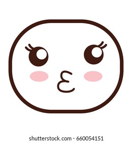 kawaii cartoon face