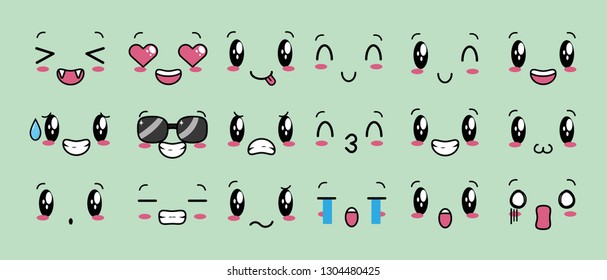 Kawaii Cartoon Faces