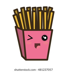 kawaii cartoon french fries