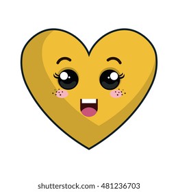kawaii cartoon heart