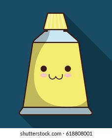 Kawaii cartoon icon. School design. Vector graphic