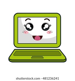 Kawaii Cartoon Laptop Stock Vector (Royalty Free) 481236241 | Shutterstock