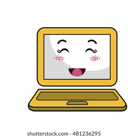 Kawaii Cartoon Laptop Stock Vector (Royalty Free) 481236295 | Shutterstock