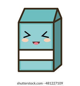 Kawaii Cartoon Milk Box 스톡 벡터(로열티 프리) 481227097 | Shutterstock