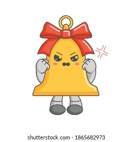 A Kawaii cartoon picture of Bell showing an angry face