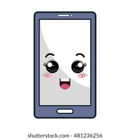 kawaii cartoon smartphone