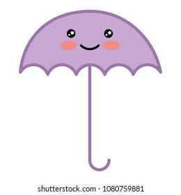 kawaii cartoon umbrella character