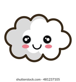 Kawaii Cartoon White Cloud