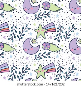 Kawaii cartoons background design vector illustration