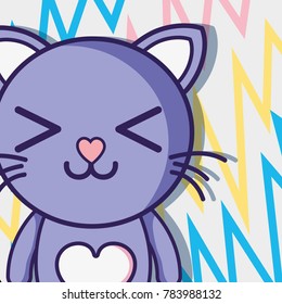 kawaii cat animal face expression