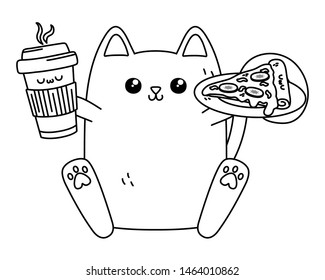 Kawaii of cat cartoon design