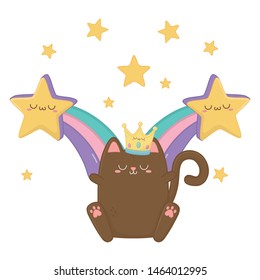 Kawaii of cat cartoon design