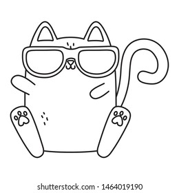 Kawaii of cat cartoon design