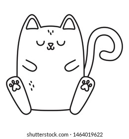Kawaii of cat cartoon design