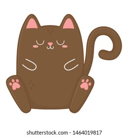 Kawaii of cat cartoon design