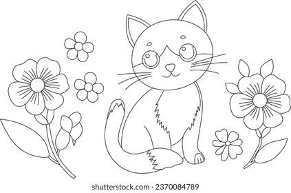  kawaii cat drawing, cute anime 