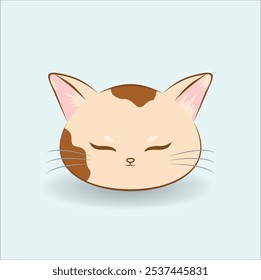 kawaii cat vector design suitable for t-shirt, logo, mug, sticker, etc.  Eps 10