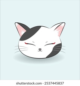 kawaii cat vector design suitable for t-shirt, logo, mug, sticker, etc.  Eps 10